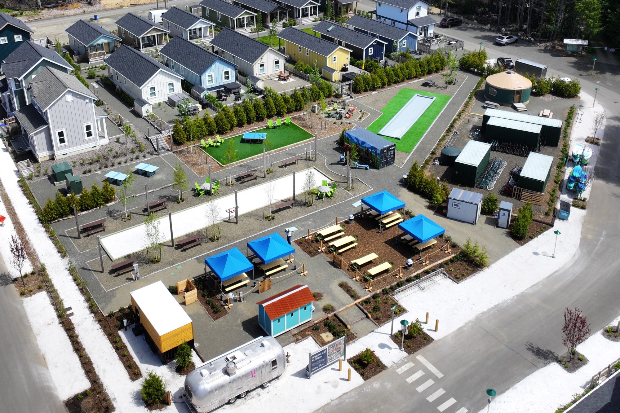 The Daisywood Is Just Steps From The Fernwood Station Outdoor Games Area