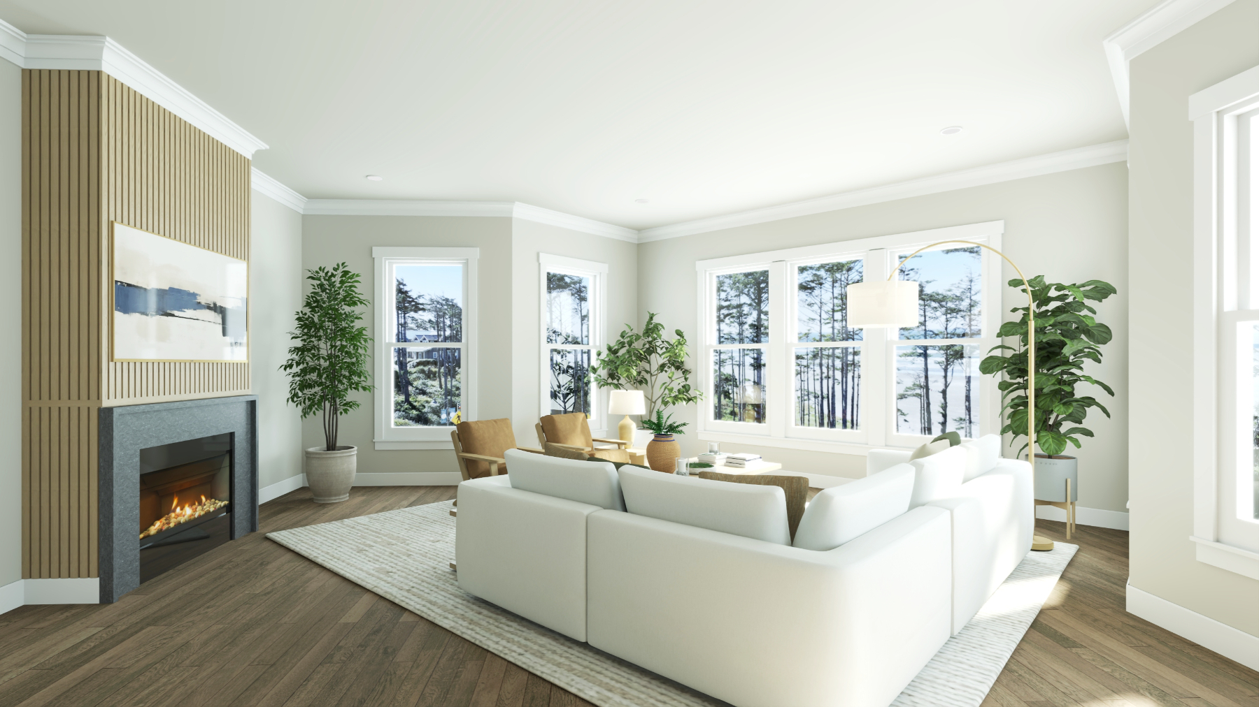 Rendering of Penthouse A Living Area