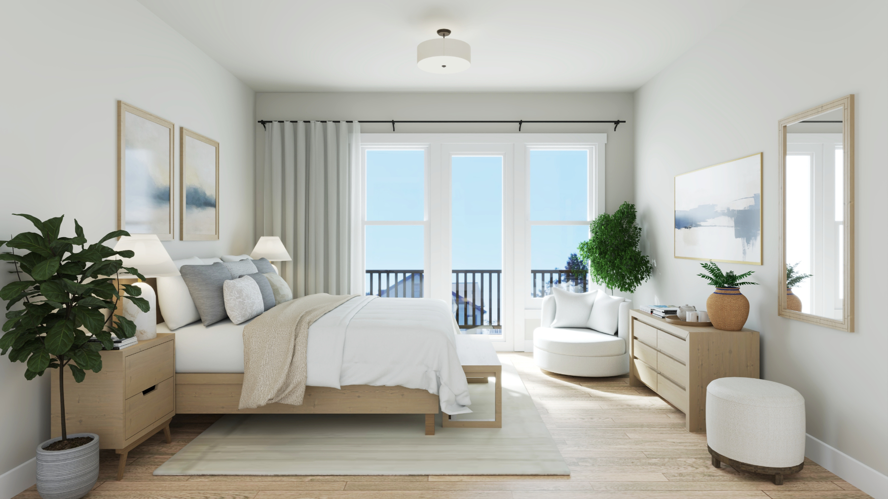 Rendering of Penthouse C Bedroom