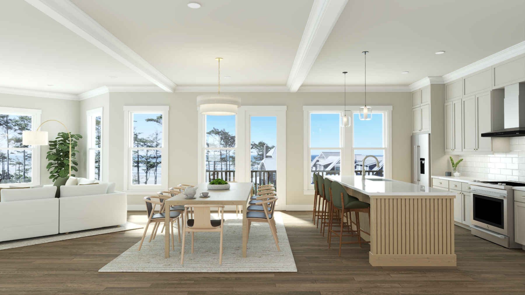 Rendering of Penthouse B Living Area