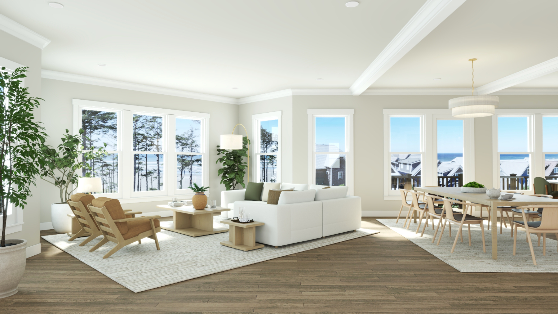 Rendering of Penthouse A Living Area