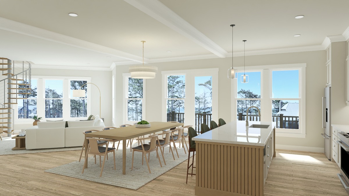 Rendering of Penthouse C Living Area