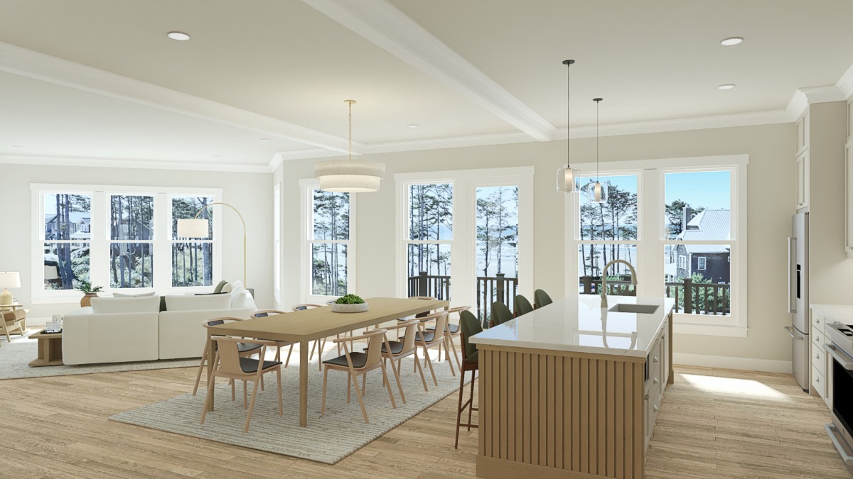 Rendering of Penthouse A Living Area