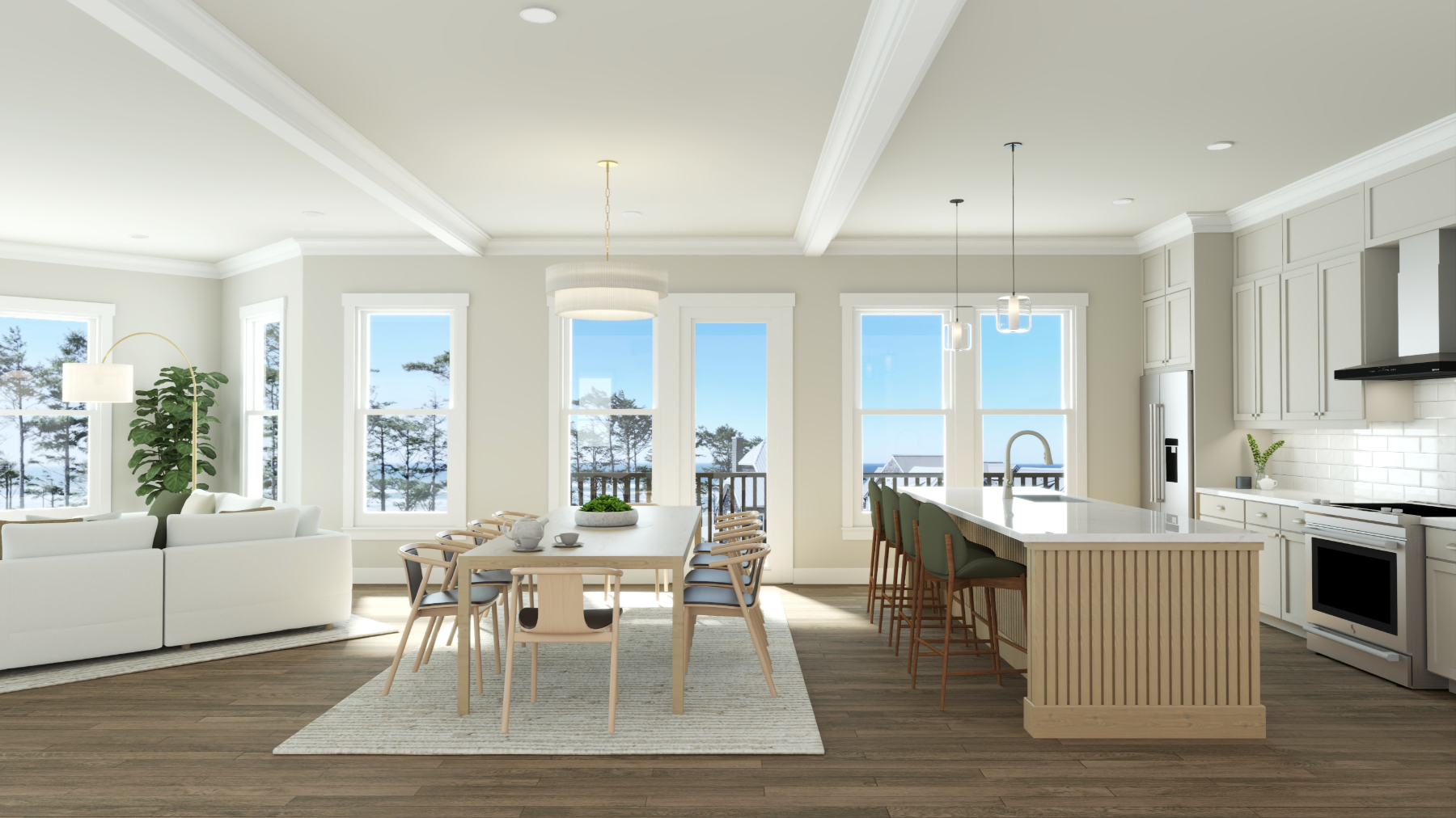 Rendering of Penthouse C Living Area