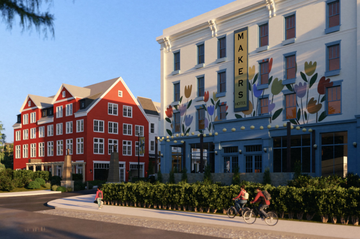 Rendering Of Makers Village Retail Hub