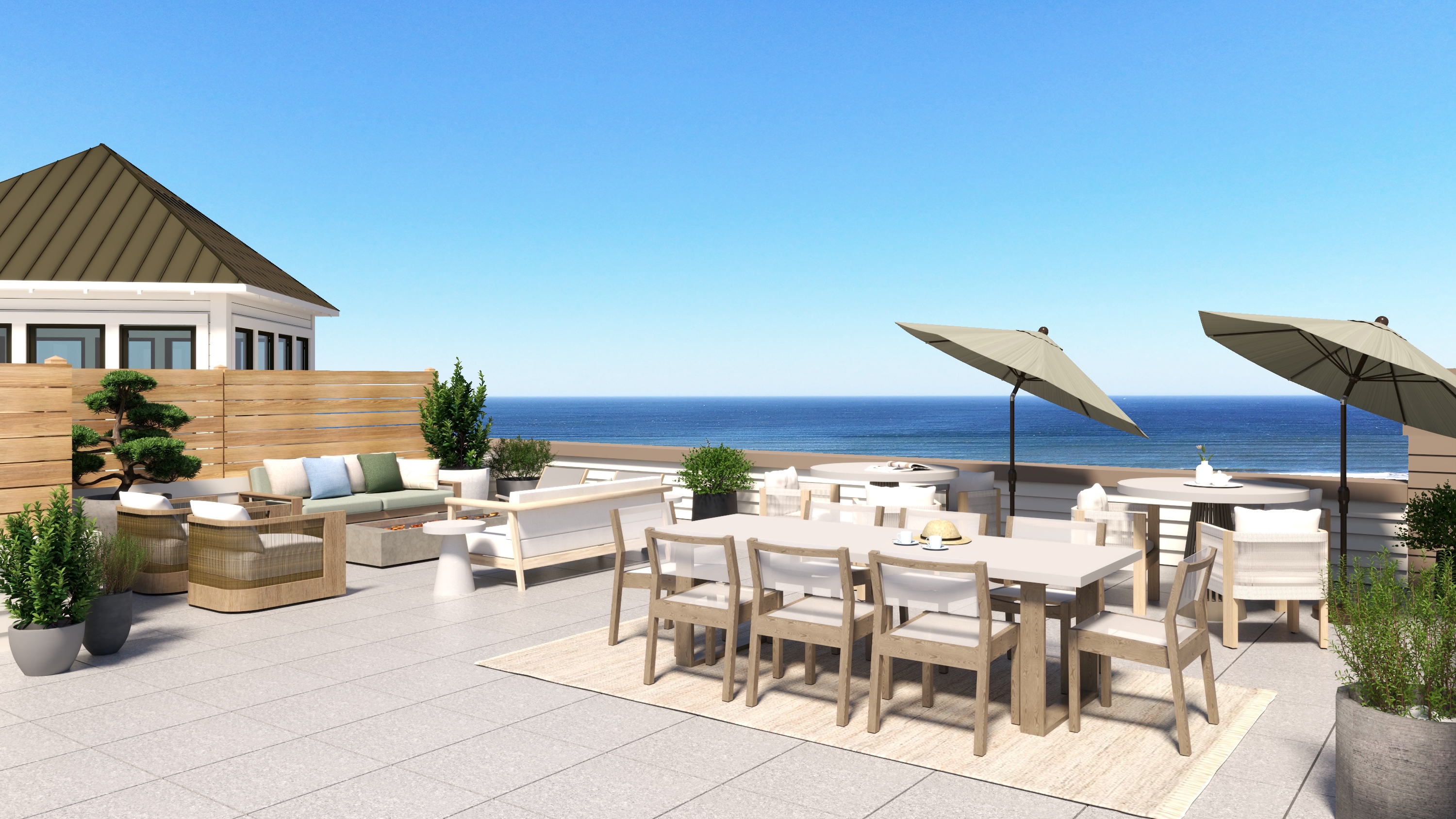 Rendering of the Shared Rooftop Deck